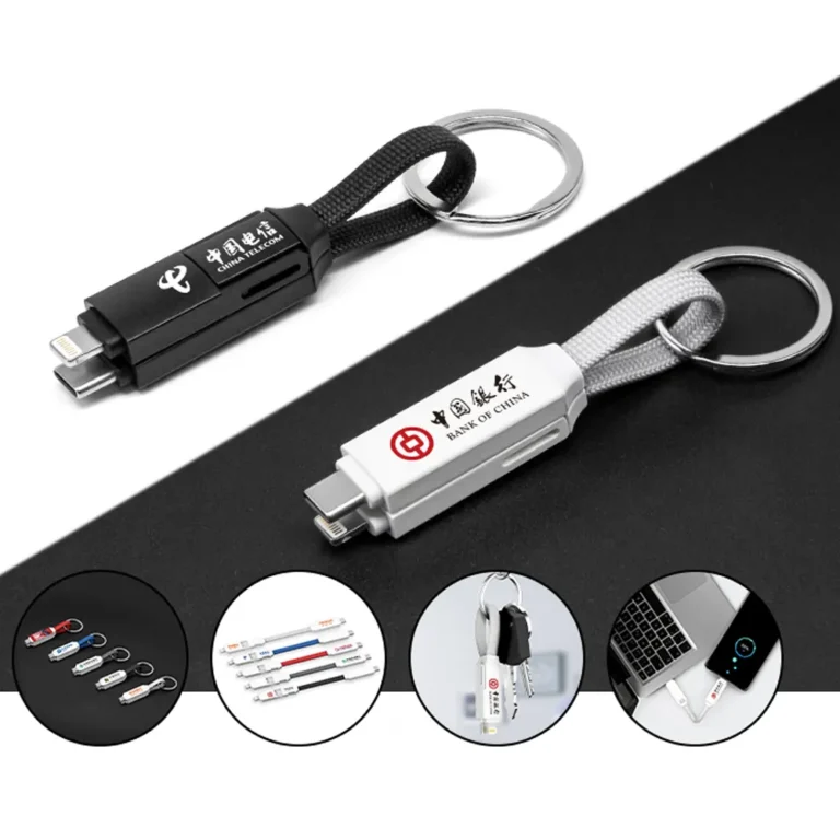 Portable Mini Keyring Charging Cable with Branding