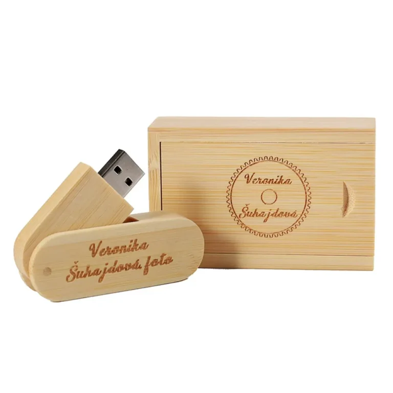 Eco-Friendly Bamboo USB Drive with Laser Engraving