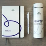 White Notebook Pen Vacuum Mug Set with Custom Logo