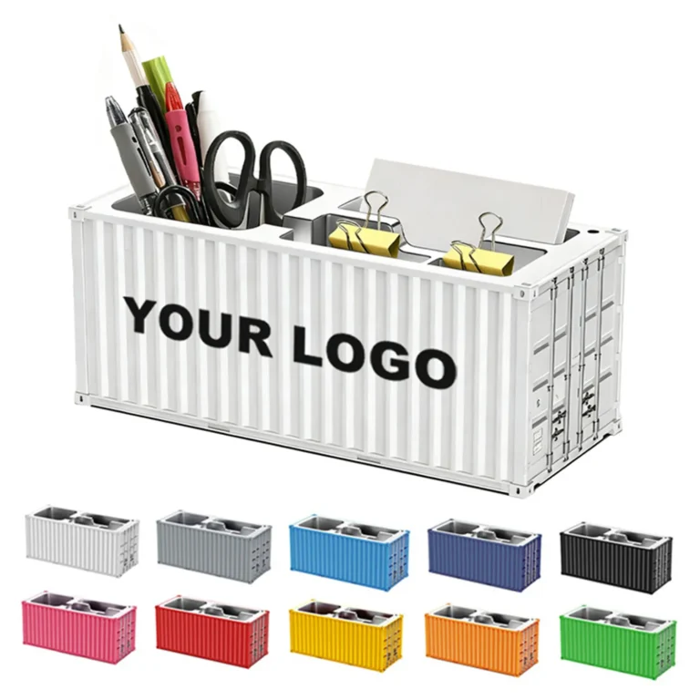 Custom Printed Logo Container-Style Desktop Storage