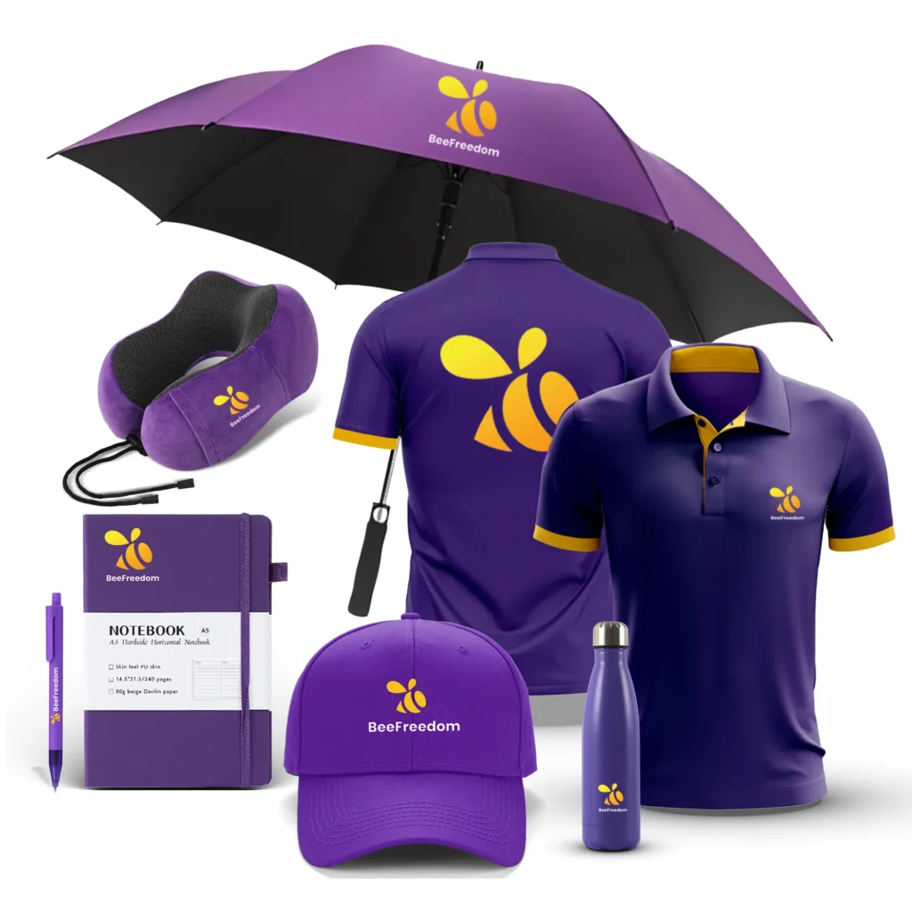 custom-purple-sports-event-giveaways-tournament-polo-shirt-cap