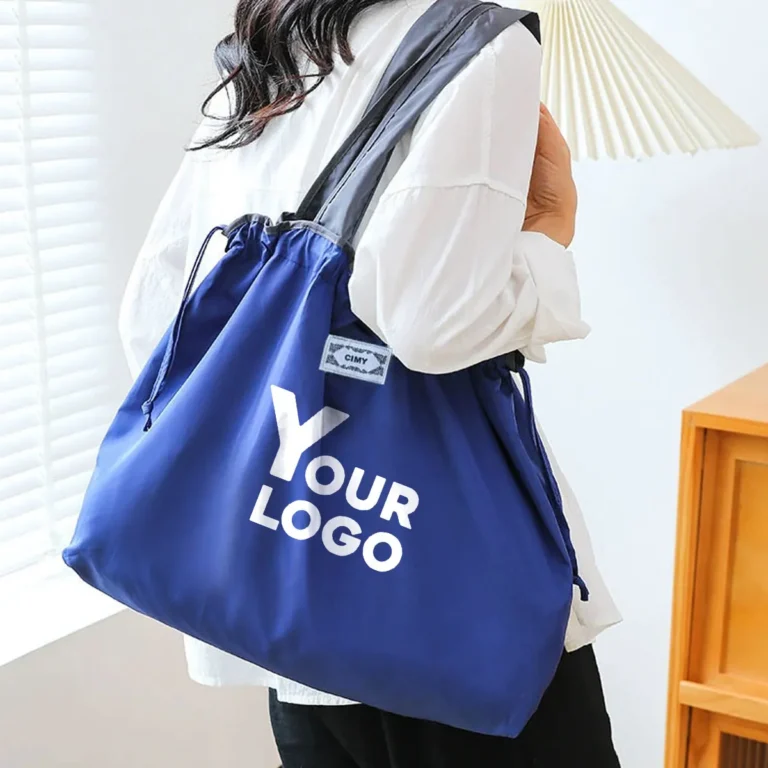Custom logo foldable lightweight reusable shopping bag