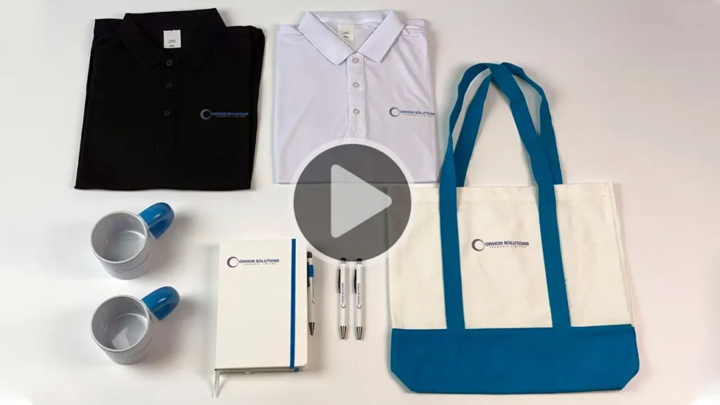 custom promotional gift set with logo and brand colors