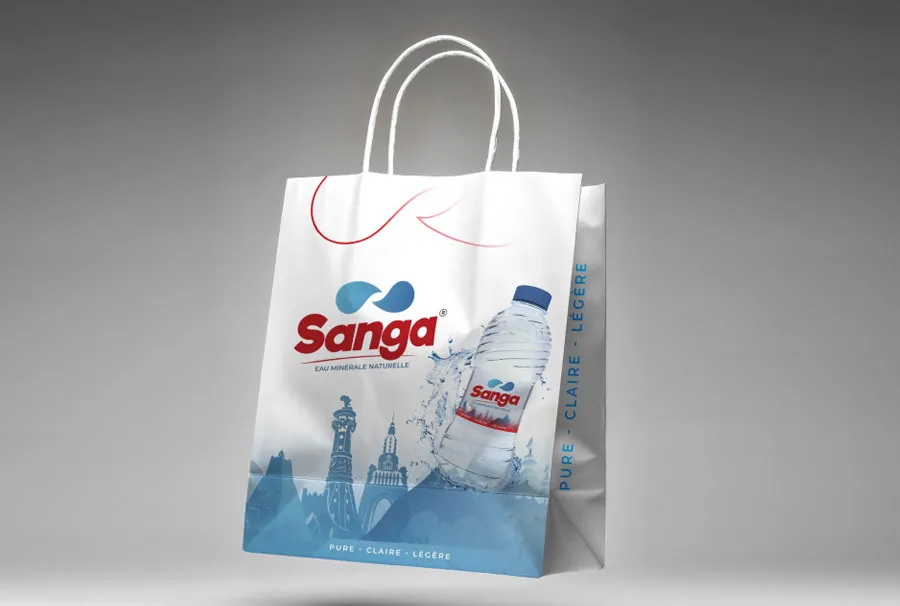 Custom Kraft Paper Shopping Bag with Logo for Events
