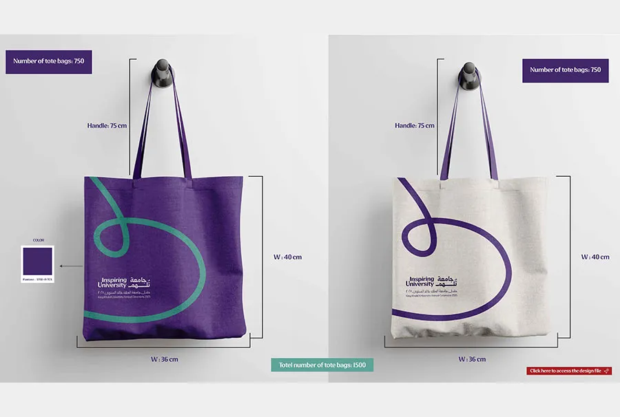 Custom Color Canvas Tote Bag with Logo for Corporate Gift Set