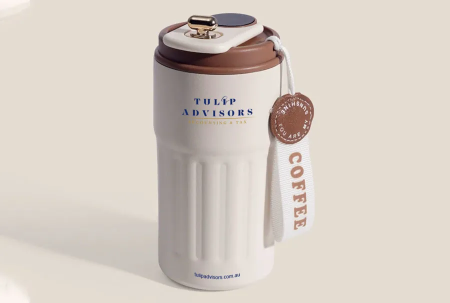 Custom Stainless Steel Coffee Mug with Logo for Business Gifts