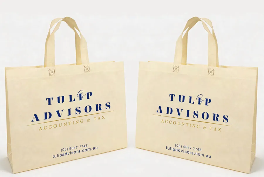 Custom Non-Woven Tote Bag with Logo for Promotional Events