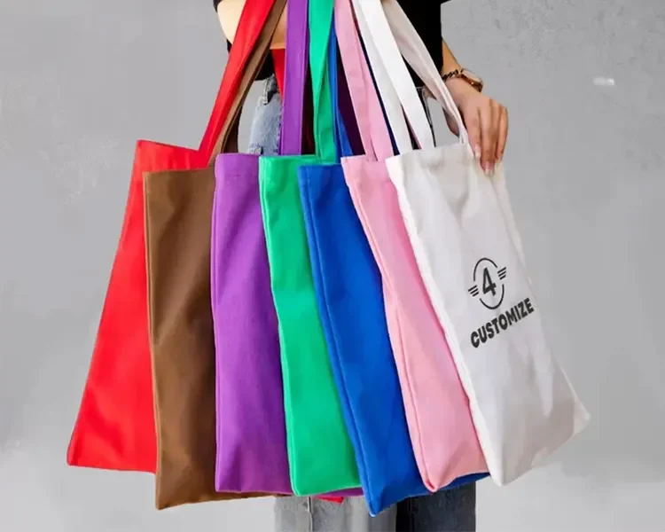 Custom Logo Tote Bags and Drawstring Bags for Promotional Merchandise